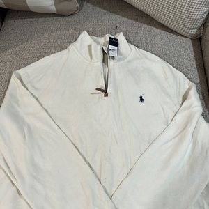 NWT mens quarter zip sweater XL